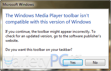 Windows Media Player 12 Mini Toolbar on Windows 7 Toolbar