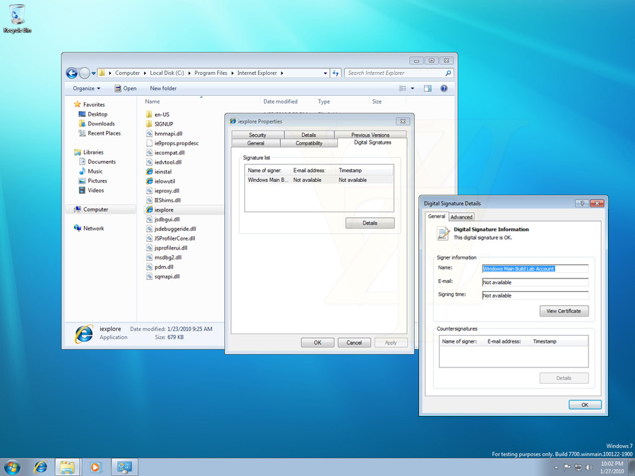 Windows 7 Post RTM Build 7700.0.100122-1900