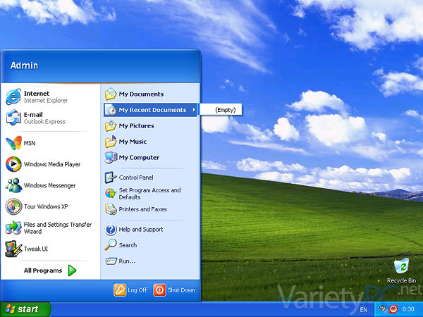 เปิดการใช้งานเมนู Recent จากค่ามาตรฐานของ Windows 7