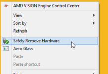 วิธีเอา Safely Remove Hardware ไว้ใน Desktop Context Menu