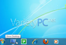 How To Pin Show Desktop Option to Windows 7 Taskbar