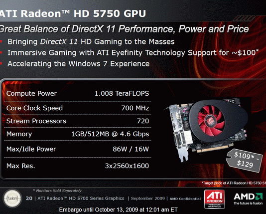 รุ่นเล็กกำลังจะตามออกมาอีกแล้ว HD5770, HD5750