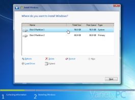 วิธีติดตั้ง Windows 7 ไม่ให้มีพาร์ทิชัน System Reserved