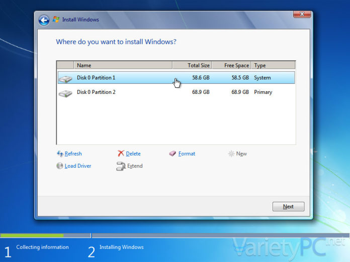 วิธีติดตั้ง Windows 7 ไม่ให้มีพาร์ทิชัน System Reserved