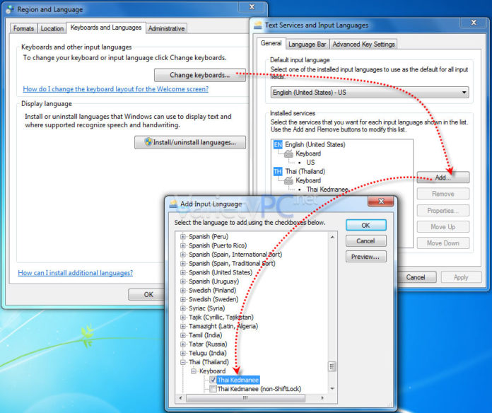 วิธีแก้ Windows 7 ไม่อ่านภาษาไทยกับโปรแกรมต่างๆ
