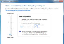 Windows 7 ไม่สามารถปรับแต่ง User Account Control (UAC) ได้