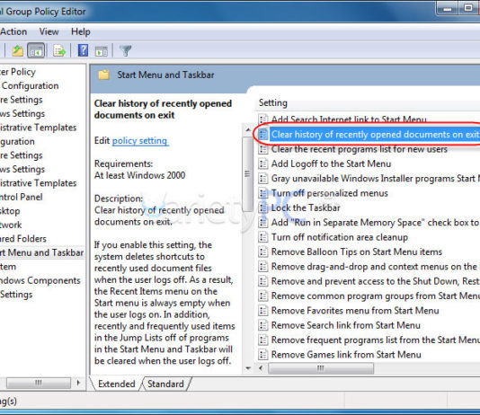 วิธีลบขยะใน Recent, Documents อัตโนมัติทุกครั้งที่ออกจากระบบ