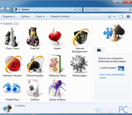 ลบเกมส์ที่มีมาให้กับระบบ Windows 7 หากมีปัญหาหรือไม่ได้ใช้งาน