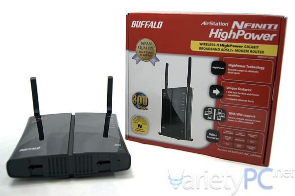 BUFFALO AirStation Nfiniti HighPower ADSL2+ Modem Router