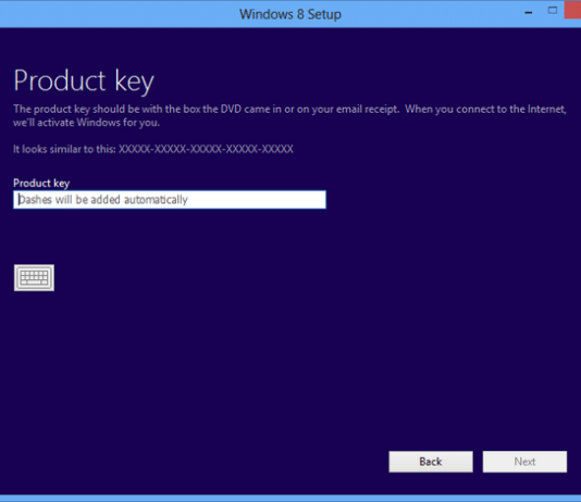 วิธีติดตั้ง Windows 8 ให้ปราศจาก License Key