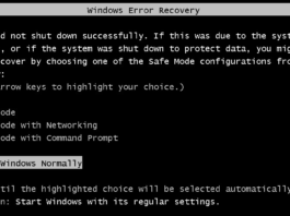 Windows Error Recovery