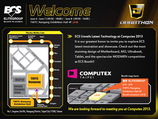 ECS เตรียมเผย Durathon Technology และ L337 Gaming