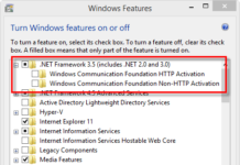 วิธีเปิดใช้งาน .net Framework 3.5 บน Windows 8.1