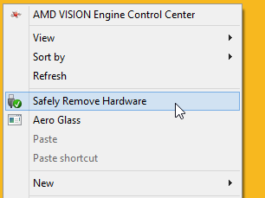 วิธีเอา Safely Remove Hardware ไว้ใน Desktop Context Menu
