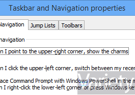วิธีปิดการทำงานแท็บ Charms bar บน Windows 8