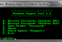 Windows Expert Tool - Recovery of all passwords in Windows OS