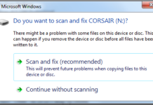 Do you want to scan and fix Removable Drive ?