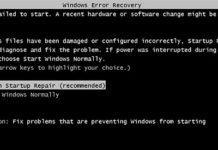 5 way fix windows error recovery title