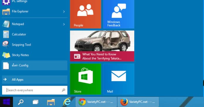 วิธีสลับ Start Menu กับ Start Screen บน Windows 10