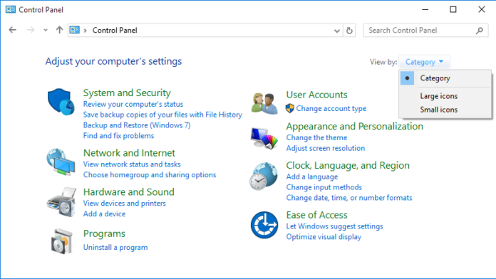 วิธีเรียกใช้งาน Control Panel บน Windows 10