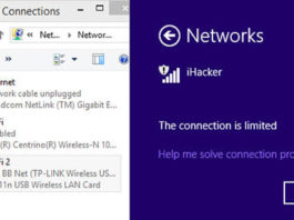 วิธีแก้ The connection is limited บน Windows 8.1