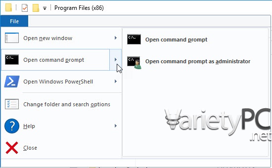 10 วิธี เปิดหน้าต่าง Command Prompt บน Windows 10 | VarietyPC.net