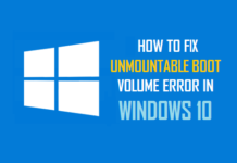 4 วิธี แก้จอฟ้า UNMOUNTABLE_BOOT_VOLUME บน Windows 10