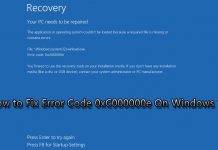 วิธีแก้ Error Code 0xC000000e บน Windows 10