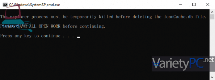 การสร้าง Icon Cache (IconCache.db) บน Windows 10 | VarietyPC.net