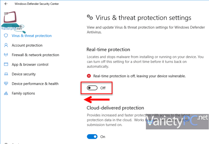 วิธีปิด Windows Defender ชั่วคราวบน Windows 10 | VarietyPC.net