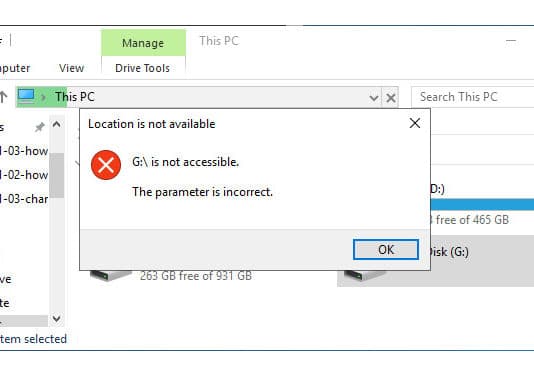 วิธีแก้ฮาร์ดดิสก์ฟ้อง Location is not available บน Windows 10