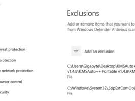วิธีเพิ่มข้อยกเว้นไฟล์, โฟลเดอร์ ใน Windows Defender Security