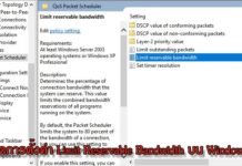 วิธีปิดการตั้งค่า Limit Reservable Bandwidth บน Windows 10