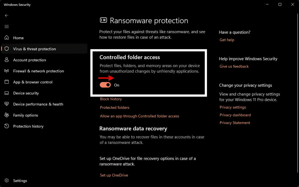 วิธีเปิดใช้งาน ระบบป้องกัน Ransomware Protection บน Windows 11 ...