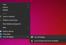 วิธีเพิ่มหัวข้อ Turn off Display ไว้ที่เมนูคลิกขวาบน Windows 11