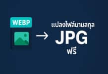 แปลงไฟล์นามสกุล WebP to JPG ฟรี